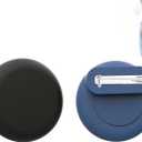 Waterproof AirTag Holder for Kids[Discreet]  2Pack Mini Silicone Air Tag Cover with Invisible Pin,GPS Tracker Case for Children, Elderly, Clothes, Backpack, Luggage (Black, Dark Blue)