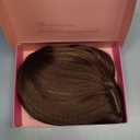 Molefi Hair Toppers for Women with Thinning Hair,18 Inch Long Layered Toppers,Add Volume Synthetic Wiglets Pieces For Women 6.5"x6.5"Large Base for Daily Use (Brown with Ash Brown Highlights)