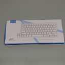 OMOTON 2.4G Wireless Keyboard, Ultra-Slim Compact Mini Keyboard with Type-C & USB-A Receiver, Compatible with Desktop Laptop Tablet PC Smart TV and Windows 11/10/8/7 - Grey