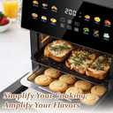 Ludatido 12QT Air Fryer Oven, 8-in-1 Toaster Oven Combo, Family Size, Black