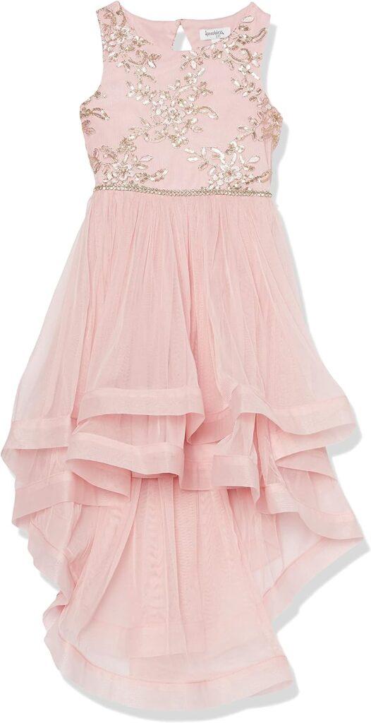Speechless Girls 7-16 Tween Maxi Dress with Wide Ribbon Hem for Formal Dance Or Party
Ballerina Pink Sequin and Mesh Dress Size 10 Rose/Gold