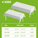 Pureegg Rectangle Table Cloth 60" x 84" Durable Polyester Tablecloth Offers Reusable & Washable Protection, Ideal for Outdoor Party, Picnic, Wedding, Banquet and Birthday, Ivory