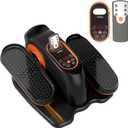 Under Desk Elliptical Machine with Smart Safety Stop Ellipse Leg Exerciser - Electric & 12dB Seated Elliptical for Seniors Pedal Exerciser 12-Level Auto/Manual Modes with Remote for Home Office Rehab