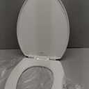 Mayfair Caswell Modern Slow Close Toilet Seat, Durable Plastic, Elongated, White