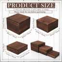 Barydat 6 Pcs Wood Display Risers Rustic Cupcake Stand Food Risers for Buffet Table Wooden Stackable Display Stand Box for Catering Dessert Collectibles Jewelry Figures Show(Burnt Wood Color)