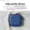 for AirPods 4 Case 2024 Come with Cleaner Kit,Soft Silicone Protective Cover for Apple AirPods 4th Generation Cases with Keychain,Compatible with AirPod 4 Case for Women Men-Midnight Blue