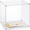 All Clear Acrylic Card Box, DIY Wedding Box with Your DIY Print, Assembly Box for Reception/Wedding Box/Party Graduation & Birthday Baby Shower Decorations(10x10x8.5)