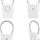 Kanayu 4 Pieces Door Handle Alarm 120dB Door Alarm for Home Security Door Entry Alarm Doorknob Sensing Alarm Window Burglar Alert for Home Security Kids Safety,Gray