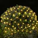 JOYIN 100 LED Christmas Net Lights,4X 6FT Christmas Mesh Lights with 8 Modes, Connectable, Waterproof for Bushes Trees Yard Indoor Outdoor Xmas Decorations (Warm White)
