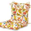 Greendale Home Fashions Outdoor Reversible Tufted Dining Chair Cushion, Foliage