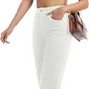 Women's Jeans High Waisted Straight Leg Stretchy Jeans Trendy Wide Leg Tummy Control Loose Casual Denim Pants (White, US 8)