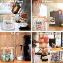 homicozy 2pcs Coffee Pod Holder with Bamboo Lid, 5in & 6in Clear Countertop Storage for Coffee Capsules, K Cup Organizer for Keurig/Nespresso, coffee filter holder, Coffee Bar Accessories