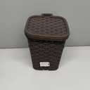 Superio Bathroom Trash Can and Toilet Brush Set, Bathroom Accessories Set, 1.5 Gallon Mini Step On Trash Can and Toilet Brush Set, (Brown)