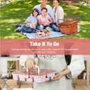 Caperci Snackle Box Container - Large 10-Compartment Divided Serving Tray with Lid and Handle, Built-in 2 Dip Containers, Dishwasher Safe, Leak-Proof, Wheat Straw, BPA-Free (Pink)