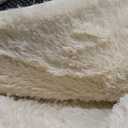 Ophanie Round Rugs 7Ft Ivory Circle Area Rug, Aesthetic Room Decor, Fluffy Fuzzy Bedroom Carpet, Plush Soft Shaggy Cream Living Room Rugs for Kids Home Decor, Nursery