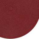 SHACOS Round Placemats Set of 6 for Dining Table 15 inch Round Braided Place Mats Washable Non Slip Kitchen Table Mats, Burgundy