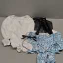 Boutrele 11 Pcs Old Lady Costume for Kids,100 Days of School Costume Girls,Grandma Costumes for Kids Accessories, 8-10T