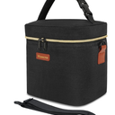 Mancro Breastmilk Cooler Bag , Fits 6 Baby Bottles Up to 9 Ounce Insulated Bottle Bag, Breast Milk on The go Strap, for Nursing Mom Daycare, Black