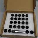 Orion Motor Tech M14x1.5 Lug Nuts Black with Spline Tuner, XL 2 inches Length Conical Wheel Nut, Compatible with Chevy GMC Ford Cadillac Lincoln SAAB Saturn Silverado 1500 Savana, Set of 24