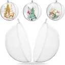 Koogel 20PCS Large Clear Ball Ornaments, 4-inch Fillable Christmas Balls Shatterproof Ornament Baubles for DIY Crafts Christmas Wedding Party Decor