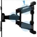 SYLVOX Full Motion Outdoor TV Wall Mount, Fits for TV Size from 40 Inch to 75 Inch, Flexible 6 Articulating Dual Arms, Wall Mount Bracket, Maximum VESA 600 x 400 mm