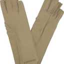 isotoner Women & Men Arthritis Compression Rheumatoid Pain Relief Gloves for joint support with Open/Full finger design (Large, Camel)