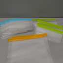 Reusable Storage Bags - 10 Pack BPA FREE Freezer Bags(2 Reusable Gallon Bags + 4 Leakproof Reusable Sandwich Bags + 4 THICK Reusable Snack Bags) Ziplock Lunch Bags for Food Marinate Meat Fruit Cereal