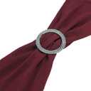 WELMATCH Burgundy Spandex Chair Bands Sashes - 50 pcs Wedding Banquet Party Event Decoration Chair Bows Ties (Burgundy, 50 pcs)