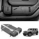 Metal Front Door Pocket Storage Box with Cup Holder Compatible with Jeep Wrangler JL JLU 4XE(2018-2026) & Gladiator JT(2020-2026), Car Side Insert Organizer Box Interior Accessories - 2PCS