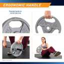 Marcy Classic 1" Cast Iron Standard Grip Plates for Strength Training and Weightlifting