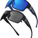 Bifocal Sunglasses for Men - Reading Sunglasses with Readers Built in, Reader Sunglasses Men for Cycling/Driving, 1.0 (Blue/Black)