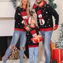 Marvmys Family Matching Christmas Sweater Round Neck Snowman Ugly Knitted Sweater Pullover for Men Women (XX-Large)