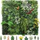 Artificial Grass Wall Panels,40"x40"2PCS Fake Flower Grass Backdrop,UV-Anti Fake Greenery Plant Boxwood Panels,Green Wall Decor for Outdoor Indoor Patio Garden Backyard balcony privacy screen