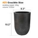 Nelyrho #25-25KG Graphite Crucible for Melting Metal