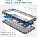 SPORTLINK for iPhone 13 Pro Waterproof Case - Full Body Shockproof Dustproof Phone Screen Protector Rugged Waterproof Case for iPhone 13 Pro 6.1 Inches Black