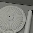 FRUITEAM 23-lbs Round Patio Umbrella Base Pre-Filled Umbrella Stand 15" Sun-Flower-Pattern Heavy Duty Market Umbrella Base Stand for Patio, Outdoor, Swimming Pool, White