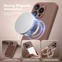 Magnetic for iPhone 14 Pro Max Case Silicone Brown