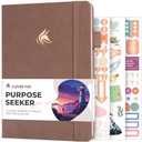Clever Fox Purpose Seeker Journal – Guided Manifestation & Life Reflection Planner for Daily Self-Exploration, Goal-Setting & Gratitude (Dark Terracotta)