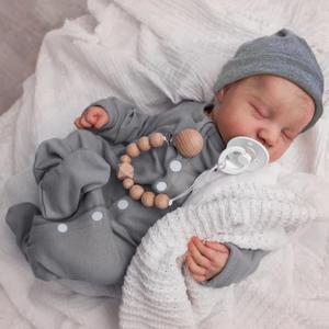 WOOROY Realistic Reborn Baby Dolls - 18 Inch Full Vinyl Body Lifelike Silicone Reborn Boy Doll Poseable Anatomically Correct Newborn Sleeping Baby Dolls Gift Toys with Accessories for Kids Age 3+