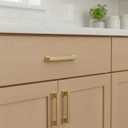Alzassbg 20 Pack Brushed Brass Cabinet Pulls, 5 Inch(128mm) Hole Centers Gold Kitchen Cabinet Handles for Cabinets and Drawers AL3061BB