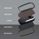 for Toyota Corolla Key Fob Coverwith Leather zinc Alloy Keychains-Full Cover Key Case for Avalon,Camry,C-HR,Highlander,Prius,Venza-2019-2024,Keycase Buckle (Wrist Strap Style, Brown)