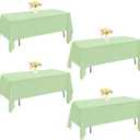 4 Pack Rectangle Tablecloth 60x102 Inch Sage Green Washable Polyester Table Cover for Wedding Dining Table Parties Banquet60x102 Sage Green