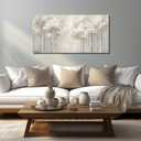 ANCXWOTER Large Forest Wall Art for Living Room Light Grayish-White Misty Birch Tree Picture for Bedroom Office Modern Landscapes Canvas Prints Ready to Hang 20x40 InchThis color is a kind of light beige with a hint of gray, misty and dim.