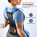 Slim-Fit Posture Corrector for Women & Men, 6-Stay Back Straightener, Small
