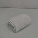 SUBRTEX Bathroom Rugs Chenille Bath Rug Soft Short Plush Bath Mat Soft Shower Mat Water Absorbent Shower Mat Quick Dry Machine Washable(White,20" x 32")