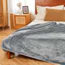 Sherpa Fleece Throw Blanket- 60 x 80 inches, Soft Fluffy Cozy Warm Fuzzy Machine Washable, Durable Blanket for Couch and Bed -Silver Grey