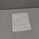 Qilery 32 Sheets 1 Inch Letter and Number Stickers Self Adhesive Vinyl Letters Alphabet Stickers Big Font Letters Number Tags for School Classroom Home Mailbox Decor (White)