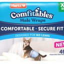 Hartz Comfitables Disposable Male Dog Wraps with Stretchy Waistband, Extra Small 46 Count