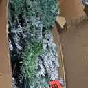 HOLLO STAR 6 ft Flocked Prelit Christmas Tree with 350 LED Lights, App Control, Artificial Christmas Tree, Multi-Color RGBW Lights, 947 Branch Tips, Snow Xmas Tree, for Home, Party