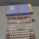 TIMSEKER 119 Keys Retro Minimalist Brown and Grey Keycaps, Custom MA Profile PBT Dye Sub Keycaps for ANSI Layout Cherry Mx Mechanical Keyboard (Only Keycap)